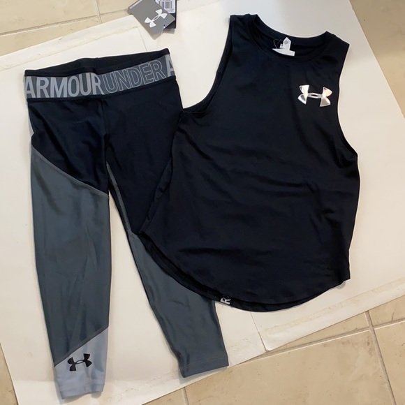 ♦️NWT Under Armour Heatgear tank girl YSM - Picture 5 of 6